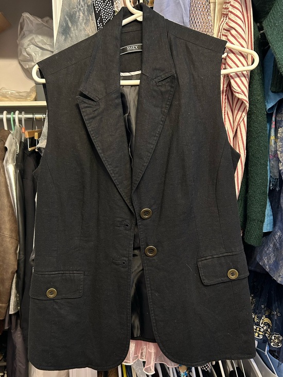 Suzy Shier Jackets & Blazers - Suzy Shier Vintage Linen-Rayon Vest